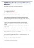 NCSBN Practice Questions with verified answers