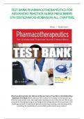 TEST BANK PHARMACOTHERAPEUTICS FOR ADVANCED PRACTICE NURSE PRESCRIBERS 5TH EDITION WOO ROBINSON ALL CHAPTERS