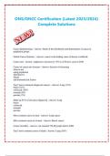 ONS&sol;ONCC Certification &lpar;Latest 2023&sol;2024&rpar; Complete Solutions