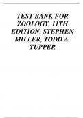 TEST BANK FOR  ZOOLOGY, 11TH  EDITION, STEPHEN  MILLER, TODD A.  TUPPER