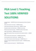 PGA Level 1 Teaching  Test 100&percnt; VERIFIED  SOLUTIONS