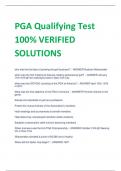 PGA Qualifying Test 100&percnt; VERIFIED  SOLUTIONS