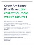 Cyber Ark Sentry  Final Exam 100&percnt;  CORRECT SOLUTIONS  VERIFIED 2023-2023