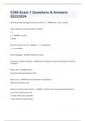 C200 Exam 1 Questions & Answers 2023&sol;2024