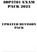 IOP3701 EXAM PACK 2023