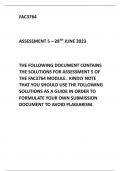 FAC3764 ASSESSMENT 5 SOLUTIONS/GUIDE