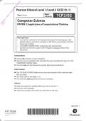 Edexcel GCSE Computer Science PAPER 2 Application of Computational Thinking 2022 