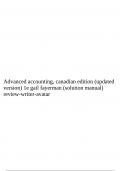 Advanced accounting, canadian edition (updated version) 1e gail fayerman (solution manual)