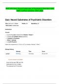     PSYC 676 Quiz: Neural Substrates of Psychiatric Disorders-with 100% verified solutions-2023-2024