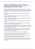 WGU C176 Business of IT - Project Management Correct 100&percnt;
