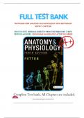 Anatomy and Physiology 10th Edition Patton Test Bank. 