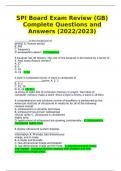 SPI Board Exam Review &lpar;GB&rpar; Complete Questions and Answers &lpar;2022&sol;2023&rpar;