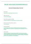 Final Exam - NR507 / NR 507 / NR507NP (Latest 2023 / 2024) : Advanced Pathophysiology - Chamberlain