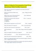 Bakers School of Aeronautics Oral Prep: Questions With Verified Answers