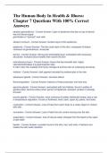 The Human Body In Health & Illness&colon; Chapter 7 Questions With 100&percnt; Correct Answers 
