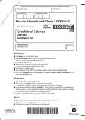 Edexcel GCSE Combined Science PAPER 5 Foundation tier Chemistry 2022 