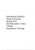 Intermediate Medical Surgical Nursing Spring 2023. San Bernardino Valley College Course Syllabus Fall 2022 COURSE NURSING 251 Intermediate Medical Surgical Nursing PRE & COREQUISITES: NURS 160, NURS 161; Co-requisite: NURS 250 MEETS: As arranged 5 hours p