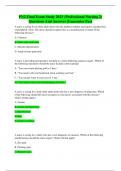 PN2 Final Exam Study 2023  &lpar;Professional Nursing 2&rpar; Questions And Answers &vert;Guarantee Pass