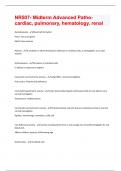 NR507- Midterm Advanced Patho- cardiac&comma; pulmonary&comma; hematology&comma; renal &vert; Questions with 100 &percnt; correct Answers &vert; Verified
