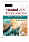 Test Bank for Phillips&rsquo;s Manual of I&period;V&period; Therapeutics&semi; Evidence-Based Practice for Infusion Therapy 8th Edition Lisa Gorski &vert; Complete Guide A&plus;