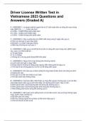 Driver License Written Test in Vietnamese 2023 Questions and Answers &lpar;Graded A&rpar;
