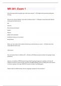 NR 341; Exam 1 | Questions and Answers with complete solution