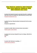 HESI MEDICAL SURGICAL NEW VERSION  2022-2024/MEDICAL SURGICAL HESI  NEW VERSION 2022-2024