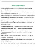 Motorcycle Permit Test 2022 With Complete Solution