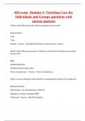 RD exam  Domina 2&colon; Nutrition Care for Individuals and Groups questions with correct answers