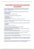 MOCK BOARD EXAM RAD REVIEW QUESTIONS  AND ANSWERS