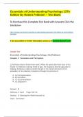Essentials of Understanding Psychology 13Th Edition By Robert Feldmen - Test Bank