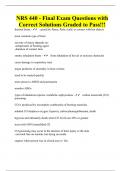 NRS 440 - Final Exam Questions with Correct Solutions Graded to Pass&excl;&excl;&excl;