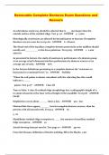 Removable Complete Dentures Exam Questions and Answers