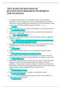 TEST BANK FOUNDATIONS OF QUANTITATIVE RESEARCH TECHNIQUES AND STATISTICS