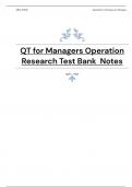 QT for Managers Operation Research Test Bank Notes &period;pdf