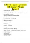 NRS 440 - Exam 2 Questions with Answers Already Passed!!
