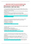 HESI RN EXIT EXAM SUMMER QTR 2023 EXAM (GUARANTEED PASS) 150 QUESTIONS+ (RETAKE 2022)