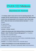 FNAN 522 MIDTERM Exam 1&lowbar;FNAN522 Exam I MIDTERM Questions and Answers&period;