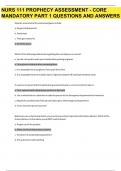 BUNDLE for Prophecy Assessments - Core  Mandatory Part I &comma;PART II and Part III Questions and Answers  2023-2024