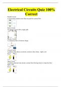 Electrical Circuits Quiz 100&percnt; Correct