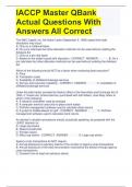 IACCP Master QBank Actual Questions With Answers All Correct 