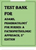 Test Bank For Pharmacology for Nurses , A Pathophysiologic Approach 5th Edition 2024 update by Michael Patrick Adams , Norman Holland, Carol Urban