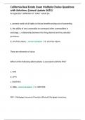 California Real Estate Exam Questions 2023