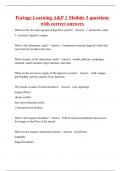Portage Learning A&P 1 Module 3 questions with correct answers
