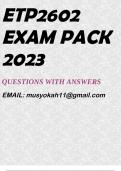 ETP2602 EXAM PACK 2023