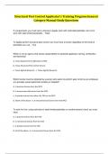 Structural Pest Control Applicator's Training Program&colon; General Category Manual Study Questions