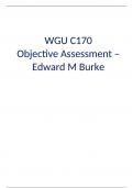 WGU C170  Objective Assessment – Edward M Burke