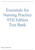Essentials for Nursing Practice 9TH Edition  Test Bank