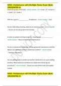 MSSC- Maintenance with Multiple Choice Exam Q&As &lpar;2023&rpar;RATED A&plus;