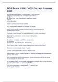 DDS Exam 1 With 100&percnt; Correct Answers 2023
